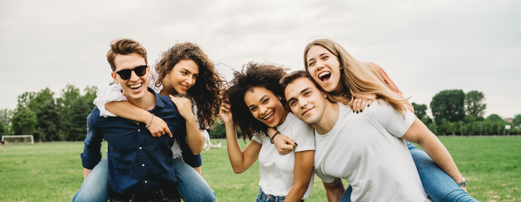 a group of people posing for a photo