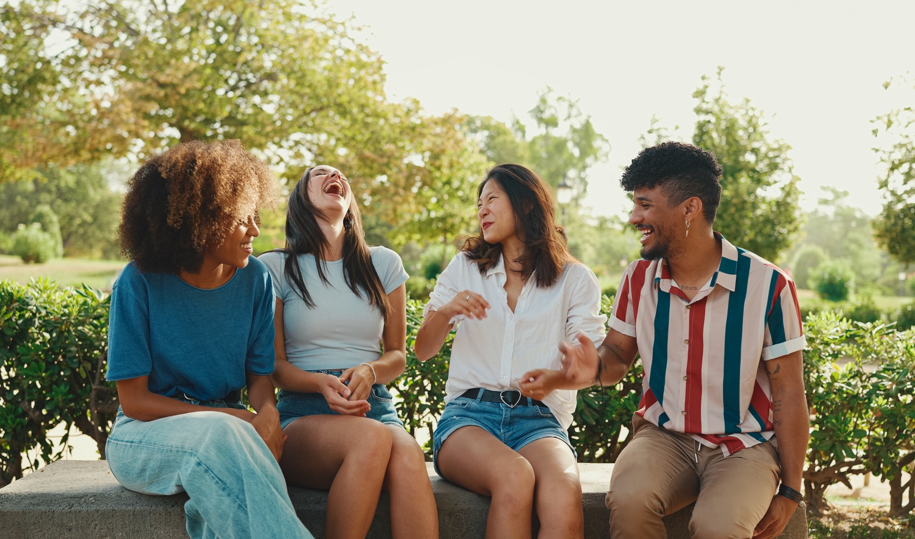 Group of friends laughing